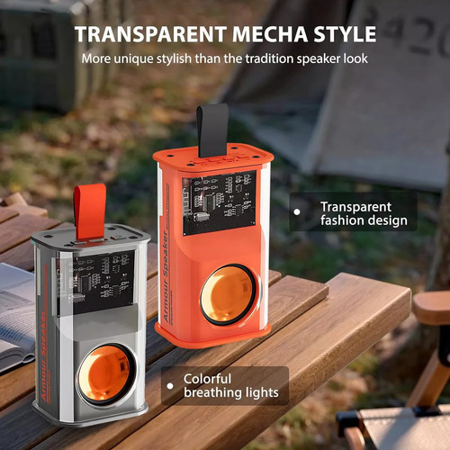 Mini Bocina Portátil Bluetooth 5.0 Diseño Transparente