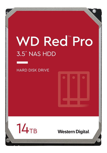 Disco rígido vermelho Western Digital 14tb 3.5 512mb Red Pro Sata3 Red Cor vermelha