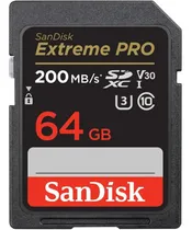 Comprar Tarjeta de Memoria De Tamaño Completo SanDisk Extreme PRO 64GB SDXC UHS-I U3 V30 4K 200MB\u002Fs SDSDXXU-064G-GN4IN