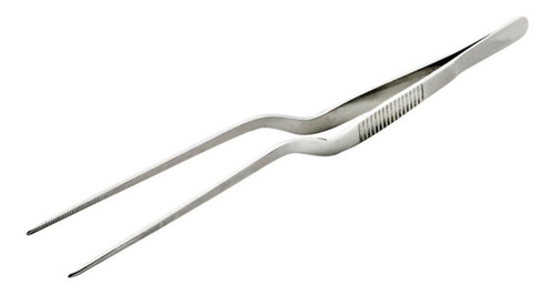 Pinza Emplatar Precisión Curva Escalonada Chef Acero