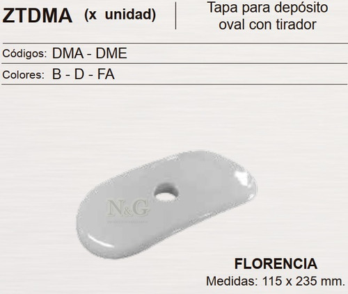 Tapa Deposito Mochila Linea Florencia Ferrum Con Agujero