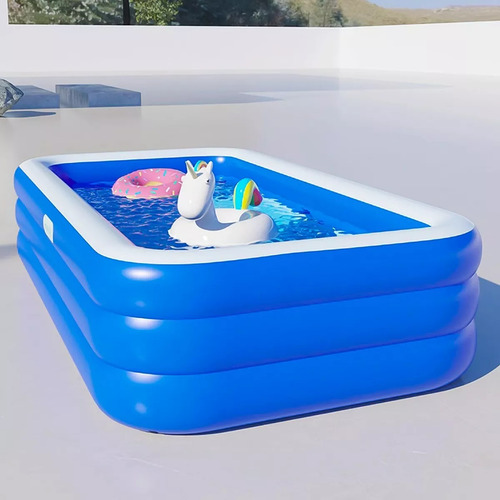 Piscina Inflable Rectangular Azul 260x170x60 Cm 950 L