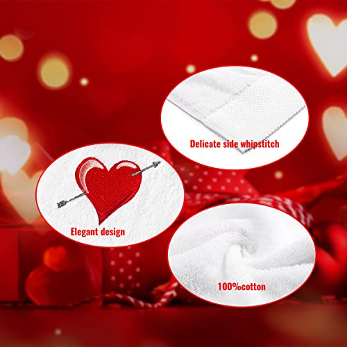 Toalla De Mano De San Valentín Pack 2 Corazón 100 Por Ciento