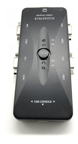 Chaveador Kvm Usb Vga Switch Para 4 Computado Tecladomouseus