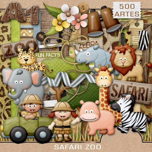 Pacote Artes Safari Zoo Bichinhos Animais Imagens Png Jpg