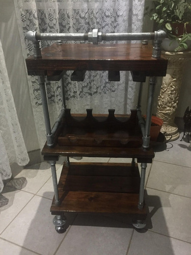 Industrial Bar Cart, Coffe Cart, Kitchen Cart