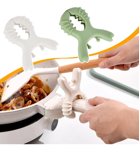 Soporte Multifuncional Para Cucharas Y Sartenes De Silicona