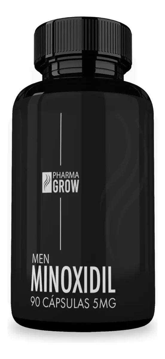 Pharma Grow Minoxidil 5mg 90 Cápsulas | Tratamiento Oral Anticaída Capilar | Ayuda al Crecimiento, Densidad y Fortalecimiento de Cabello y Barba.