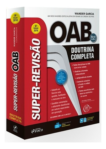 Super-revisao Oab - Doutrina Completa, De Garcia, Wander. Editorial Foco, Tapa Mole En Português, 2020