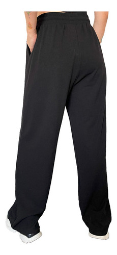 Kit 2 Pantalones Holgados Para Mujer Corte Recto Con Bolsas