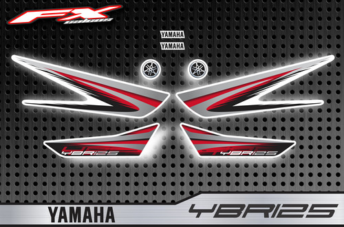 Calcos Opcionales Yamaha Ybr 125 Desde 2014 Fxcalcos2