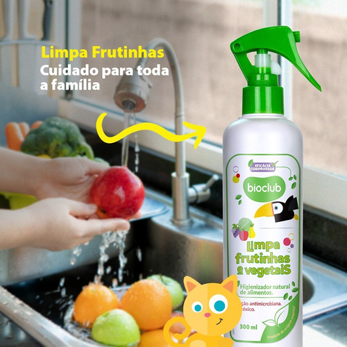 Imagem 3 de 6 de Limpa Frutinha E Vegetais Bioclub Baby Orgânico Higienizador