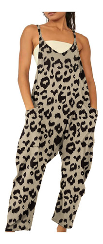 Mono Holgado Con Bolsillos Holgados Para Mujer, Tipo Pijama