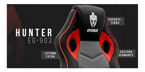 Imagem 3 de 5 de Cadeira Gamer Hunter - Eg-901 - Evolut - Lançamento Top