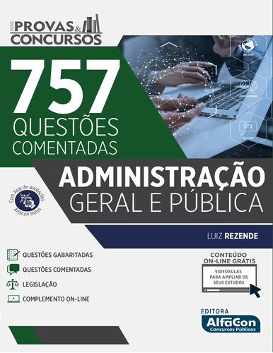 Série Provas & Concursos - Administração Geral e Pública, de Rezende, Luiz. Editora Jafar Sistemas De Ensino E Cursos Livres, capa mole em português, 2020