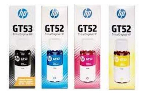 Tinta Hp Gt52-53 Juego X4 Colores N-c-m-y 100% Originales 