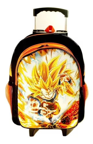 Mochila Rodinhas Dragon Ball Z Goku Vegeta + Estojo De Lapis