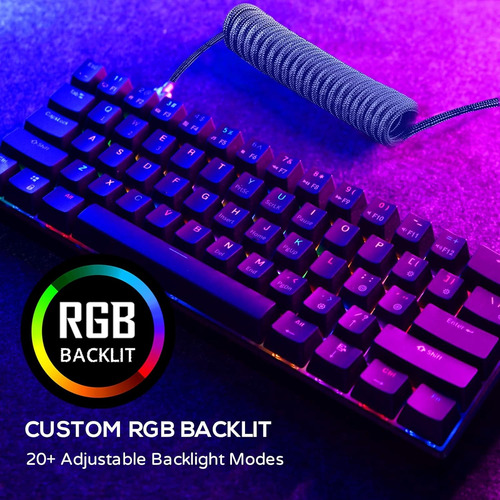 Teclado Mecanico Royal Kludge Rgb Switch Azul Hs Negro
