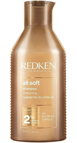 Shampoo All Soft 300ml Con Aceite De Argan Redken