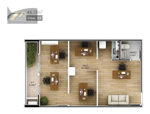 Imagem 15 de 15 de Sala Para Alugar, 46 M² Por R$ 1.950/mês - Boqueirão - Praia Grande/sp - Sa0032
