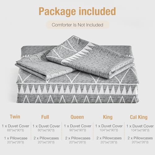 Funda De Edredón Gris Transpirable Tamaño Queen 3 Piezas