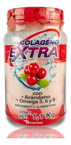 Colágeno Extra Coenzima Q10 Omegas 1.1 Kg Arándano Sanabi