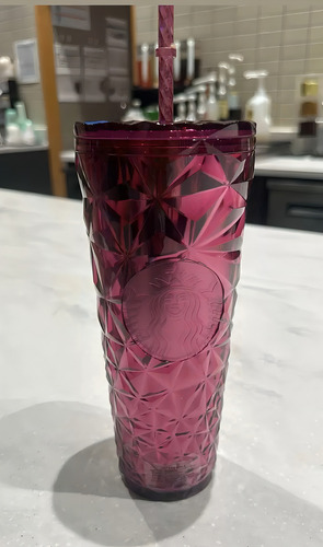 Vaso Termo Diamante Starbucks Héroe Prism 24oz Rosa Tornasol