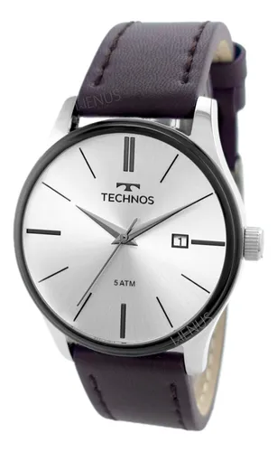 Imagem 1 de 7 de Relogio Technos Original Masculino Pulseira Couro Lançamento