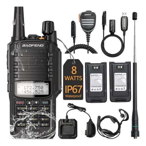 Uv-9r Plus 8w Power Walkie Talkie Ip67 Impermeable Uhf Vhf 2