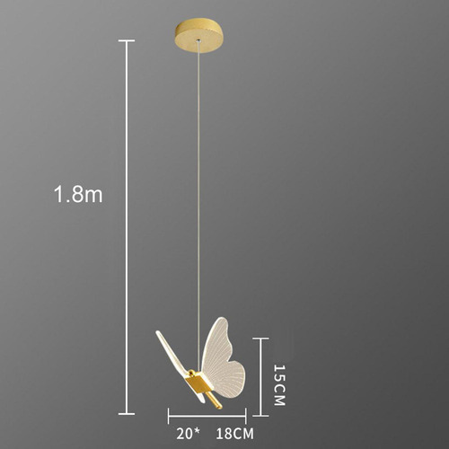 Lámpara Colgante Led De Mariposa, Pc 1 Pc 1 Los 20x18x15cm