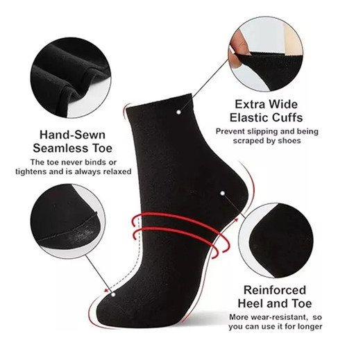 Calcetines De Algodón 3/4 Elegantes Para Hombre, 10 Pares