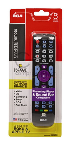 Imagen 2 de 10 de Rca Control Remoto Universal 5 Dispositivos Varias Marcas