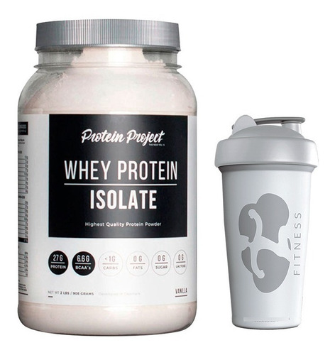 Proteina Whey Isolate 2lb  Protein Project + Vaso