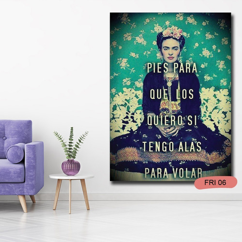 Imagen 7 de 10 de Cuadros Frida Kalho 50x70 Varios Tamaños Diseños Tela