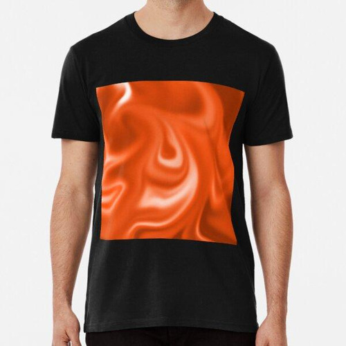 Remera Diseño De Mármol De Fuego Naranja Remolino Líquido Al