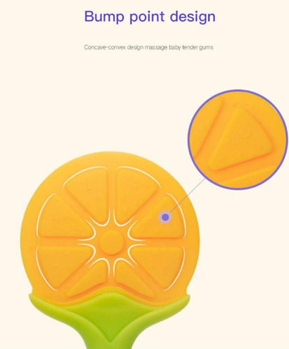 Mordedor De Silicona Rasca Encías Bebé Frutas Set 3pcs