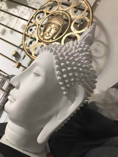 Cabeza De Buda, Meditación, Mantra. Blanco