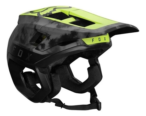 Capacete Ciclismo Bike Fox Dropframe Pro Elevated Mips Cor Amarelo Fluor Tamanho P