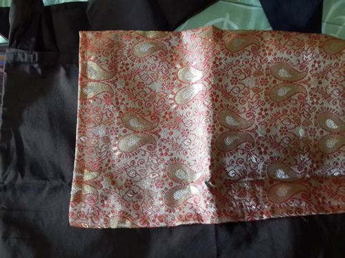 Cartera Bolso De La India Morral Tela Manija Arabescos
