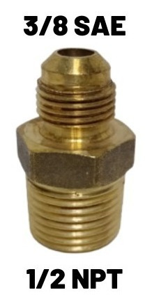 Conector De Gas 3/8 Sae X 1/2 Npt