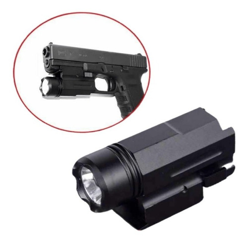 Linterna Para Pistola Tactica Riel 20mm Led Caza 