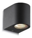 Imagen 1 de 5 de Pack X 2 Apliques Unidireccional Exterior Gu10 Marca: Candil Adriel Con Lamparas Dicroicas Led Gu10 7w Candil Incluidas