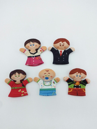 Titeres X 5 Mini Dedo Modelos Familia Dramatizacion Educando