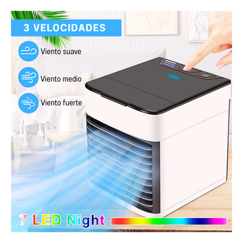 Ventilador Portátil De Escritorio Humidificador 2 En 1 Abanico Enfriador de Aire Conexión Usb Silencioso Portátil
