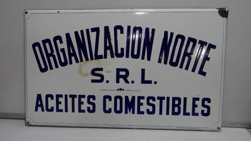 Letrero Cartel Antiguo Enlozado,aceites Comestibles.