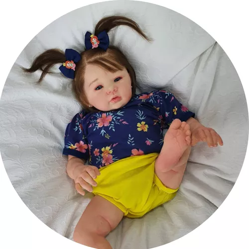 Bebe Reborn Realista Menina Loira Fofinha Enxoval Completo - Chic