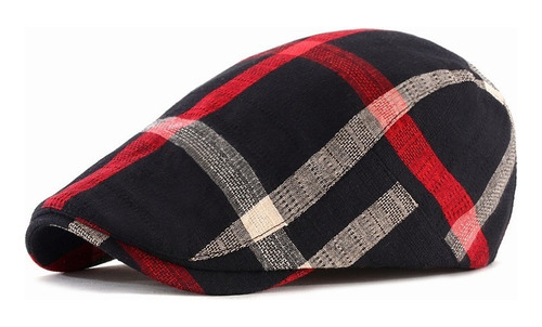 Gorra De Boina Estilo Inglés, Moda Casual, Plaid Sombreros