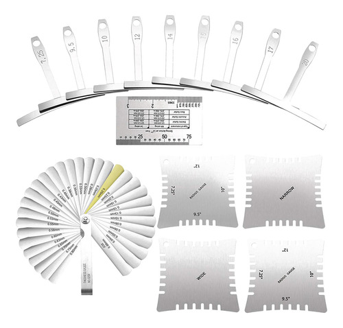 Herramienta De Medición De Guitarra De Plata De 15 Piezas