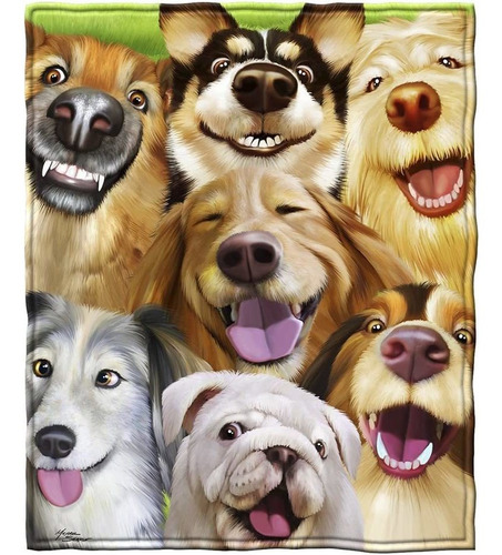 Perros Selfie Súper Suave Peludo Peludo Tiro Manta