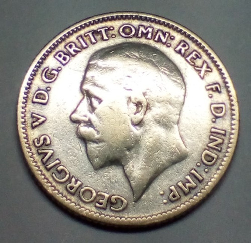 Moneda De Plata Gran Bretaña 6 Peniques Año 1930